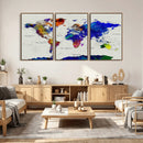 Vintage World Map Canvas Wall Art – Framed Travel Map with by MyGreatCanvas | Canvas Wall Art Prints | Photo Prints & Wall Decor