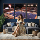 Boise State Stadium Large Wall Art Canvas Print for Living