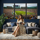 Green Bay Packers Stadium Wall Art Canvas Print, Lambeau