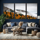 Autumn Forest Wall Art Canvas Print, Foggy Mountain by MyGreatCanvas | Canvas Wall Art Prints | Photo Prints & Wall Decor
