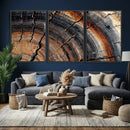 Abstract Tree Ring Wall Art Print – Natural Rustic Wood by MyGreatCanvas | Canvas Wall Art Prints | Photo Prints & Wall Decor