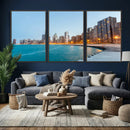 Chicago Wall Art Canvas Print, Chicago City Downtown Night by MyGreatCanvas | Canvas Wall Art Prints | Photo Prints & Wall Decor