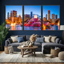 Chicago Wall Art Canvas Print, Chicago City Downtown Night by MyGreatCanvas | Canvas Wall Art Prints | Photo Prints & Wall Decor