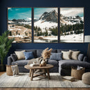 Snowy Mountain Wall Art Canvas Print, Alpine Pine Forest by MyGreatCanvas | Canvas Wall Art Prints | Photo Prints & Wall Decor
