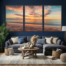 Sunset Beach Wall Art Canvas Print – Soft Coastal by MyGreatCanvas | Canvas Wall Art Prints | Photo Prints & Wall Decor