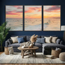 Sunset Beach Wall Art Canvas Print – Soft Coastal by MyGreatCanvas | Canvas Wall Art Prints | Photo Prints & Wall Decor