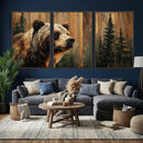 Grizzly Bear Wall Art Canvas Print, Rustic Wildlife Bear by MyGreatCanvas | Canvas Wall Art Prints | Photo Prints & Wall Decor