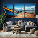 Fishing Boats Wall Art Canvas Print, Coastal Boat Beach by MyGreatCanvas | Canvas Wall Art Prints | Photo Prints & Wall Decor