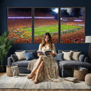 Clemson Football Stadium Wall Art Canvas Print, College