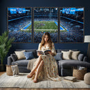 Detroit Lions Stadium Wall Art Canvas Print, Football Field