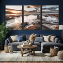 Rocky Coast Ocean Sunset Wall Art Canvas Print, Dramatic by MyGreatCanvas | Canvas Wall Art Prints | Photo Prints & Wall Decor