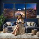Oklahoma Sooners Memorial Stadium Wall Art Canvas Print,