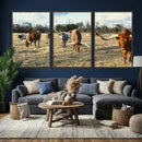 Texas Longhorn Wall Art Canvas Print, Western Ranch Cattle by MyGreatCanvas | Canvas Wall Art Prints | Photo Prints & Wall Decor