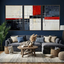 Navy Red Abstract Wall Art Canvas Print, Modern Luxury by MyGreatCanvas | Canvas Wall Art Prints | Photo Prints & Wall Decor