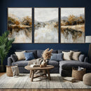 Neutral Abstract Lake Landscape Wall Art Canvas Print by MyGreatCanvas | Canvas Wall Art Prints | Photo Prints & Wall Decor