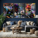 Graffiti Baseball Player Street Art Wall Art Canvas Print by MyGreatCanvas | Canvas Wall Art Prints | Photo Prints & Wall Decor