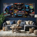 Graffiti American Football Player Street Art Wall Art Canvas by MyGreatCanvas | Canvas Wall Art Prints | Photo Prints & Wall Decor