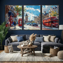 London City Street Wall Art Canvas Print, Big Ben & Red Bus by MyGreatCanvas | Canvas Wall Art Prints | Photo Prints & Wall Decor