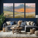 Mountain Sunset Wall Art Canvas Print Vintage Landscape by MyGreatCanvas | Canvas Wall Art Prints | Photo Prints & Wall Decor