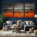 Black Orange Abstract Wall Art Canvas Print Modern Textured by MyGreatCanvas | Canvas Wall Art Prints | Photo Prints & Wall Decor