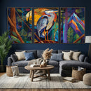 Colorful Heron Wall Art Canvas Print Tropical Bird Abstract by MyGreatCanvas | Canvas Wall Art Prints | Photo Prints & Wall Decor