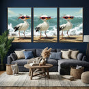 Funny Seagull Wall Art Canvas Print Beach Birds With by MyGreatCanvas | Canvas Wall Art Prints | Photo Prints & Wall Decor