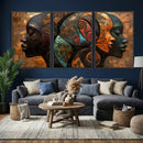 Abstract Afro American Women Wall Art Canvas Print by MyGreatCanvas | Canvas Wall Art Prints | Photo Prints & Wall Decor