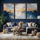 Blue Gold Abstract Large Framed Canvas Wall Art, Modern by MyGreatCanvas | Canvas Wall Art Prints | Photo Prints & Wall Decor