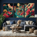 Colorful Japanese Landscape Print: Maximalist Panoramic Wall by MyGreatCanvas | Canvas Wall Art Prints | Photo Prints & Wall Decor