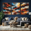 Lyrical Abstrac Wall Art Canvas Print, Orange Blue Abstract by MyGreatCanvas | Canvas Wall Art Prints | Photo Prints & Wall Decor