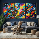 Geometric Abstract Wall Art Canvas Print, Bold Color by MyGreatCanvas | Canvas Wall Art Prints | Photo Prints & Wall Decor