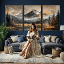 Mountain Lake Canvas Wall Art — Rustic Forest Landscape by MyGreatCanvas | Canvas Wall Art Prints | Photo Prints & Wall Decor