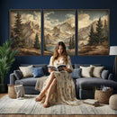 Drip Style Forest Lake Gold Art — Abstract Expressionist by MyGreatCanvas | Canvas Wall Art Prints | Photo Prints & Wall Decor