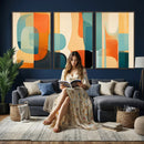 Abstract Geometric Wall Art Canvas Print, Mid Century Modern by MyGreatCanvas | Canvas Wall Art Prints | Photo Prints & Wall Decor