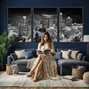 Charlotte Skyline Canvas Wall Art Print – North Carolina Cityscape Photography Print by MyGreatCanvas | Canvas Wall Art Prints | Photo Prints & Wall Decor