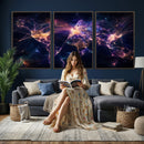 Global Flight Routes Map Canvas Wall Art, Worldwide Aviation Network Print, International Air Travel Wall Decor by MyGreatCanvas | Canvas Wall Art Prints | Photo Prints & Wall Decor