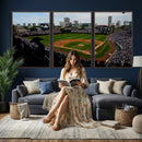 Chicago Cubs Baseball Team Print - Wrigley Field Stadium