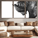 Black and White Grizzly 399 Bear Canvas Print Wall Art | by MyGreatCanvas | Canvas Wall Art Prints | Photo Prints & Wall Decor