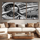 Vintage Antique Airplane Wall Art Canvas Print