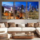Los Angeles Night Wall Art Canvas Print