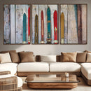 Vintage Wooden Weathered Ski's in Front of an Old Barn Wall by MyGreatCanvas | Canvas Wall Art Prints | Photo Prints & Wall Decor