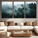 Misty Forest Wall Art – Serene Green Landscape Canvas Print, by MyGreatCanvas | Canvas Wall Art Prints | Photo Prints & Wall Decor