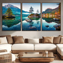 Crystal Clear Lake Wall Art | Mountains Wall Art Canvas | 3 by MyGreatCanvas | Canvas Wall Art Prints | Photo Prints & Wall Decor