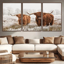 Longhorn Cattle Wall Art Canvas Print, Framed Farmhouse by MyGreatCanvas | Canvas Wall Art Prints | Photo Prints & Wall Decor