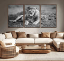 King Forest Lion Wall Art Canvas Print – Framed Majestic by MyGreatCanvas | Canvas Wall Art Prints | Photo Prints & Wall Decor