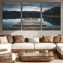 Wooden Bridge Near Lake Wall Art Canvas Print by MyGreatCanvas | Canvas Wall Art Prints | Photo Prints & Wall Decor