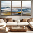 Abstract Landscape Wall Art Canvas | 3 Panel Modern Blue, by MyGreatCanvas | Canvas Wall Art Prints | Photo Prints & Wall Decor