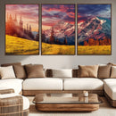 Mountain and Daylight Red Sunset Wall Art Canvas Print by MyGreatCanvas | Canvas Wall Art Prints | Photo Prints & Wall Decor