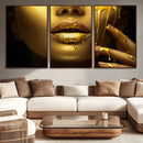 Gold and Women Wall Art Canvas Print by MyGreatCanvas | Canvas Wall Art Prints | Photo Prints & Wall Decor