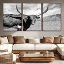 Longhorn Wall Art Canvas Print, Framed Ranch Wall Art Canvas by MyGreatCanvas | Canvas Wall Art Prints | Photo Prints & Wall Decor